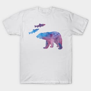 Bear and salmon T-Shirt